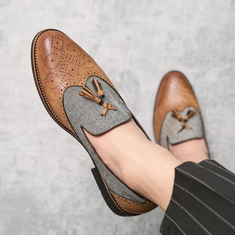 MATTEO HERRINGBONE LOAFERS