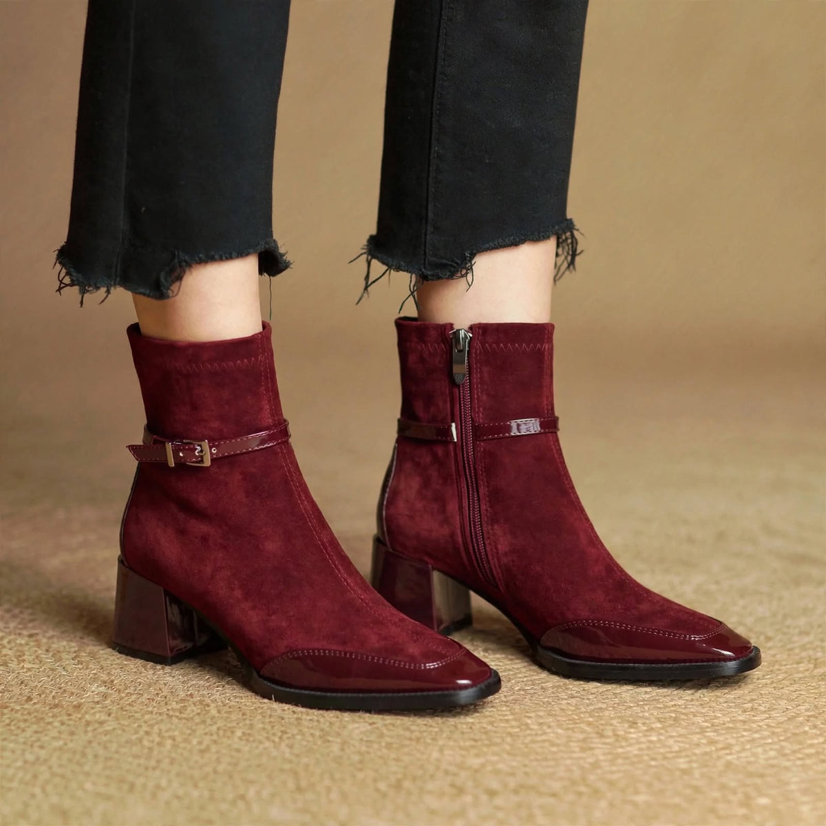 Sloane ankelboots i mocka