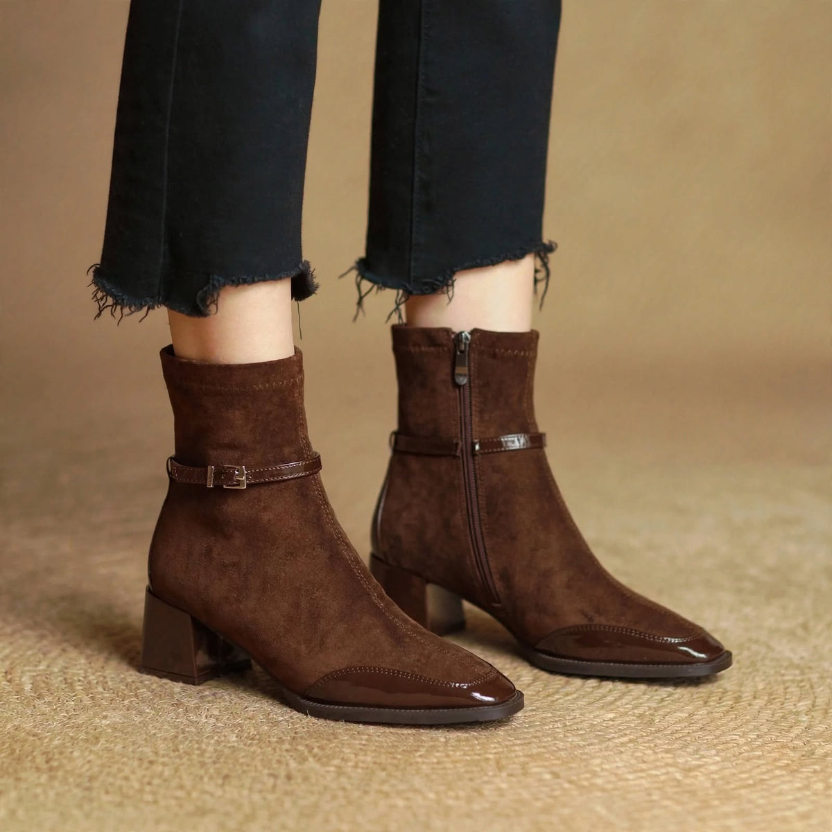 Sloane ankelboots i mocka