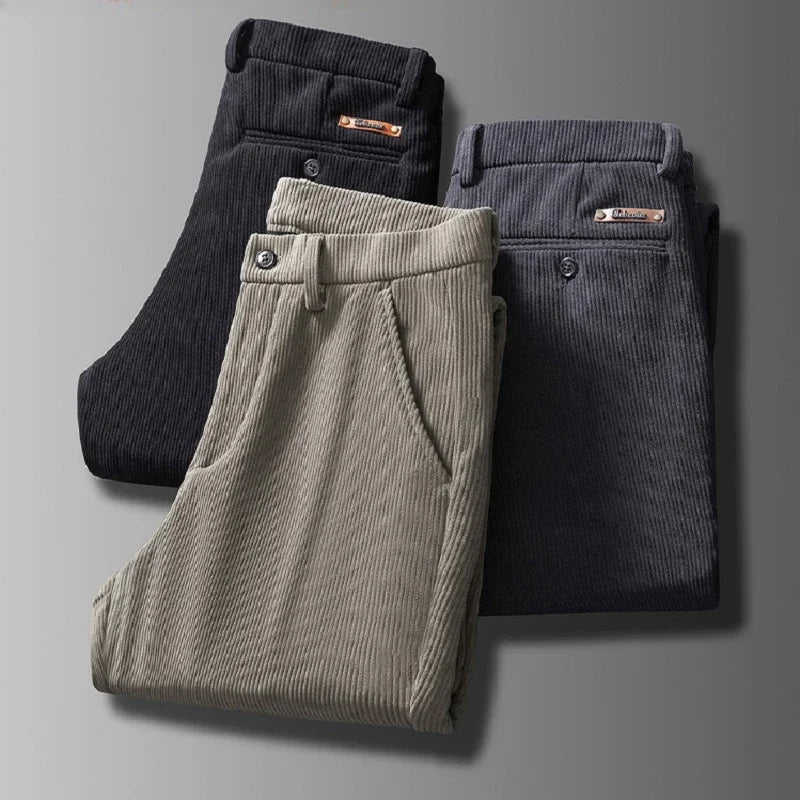 Pantaloni in velluto a coste foderati