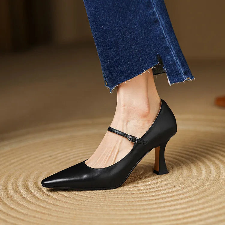 Tacones Samara de cuero genuino