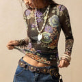 ANOUK FLORAL MESH TOP