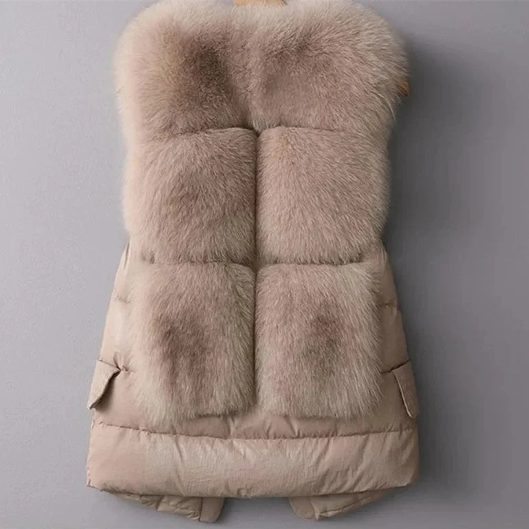 Gilet matelassé en fausse fourrure