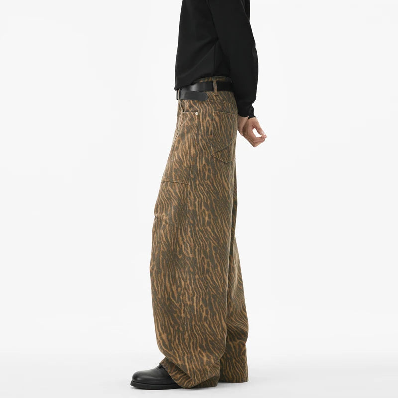 SAVINE ANIMAL-PRINT CARGO TROUSERS