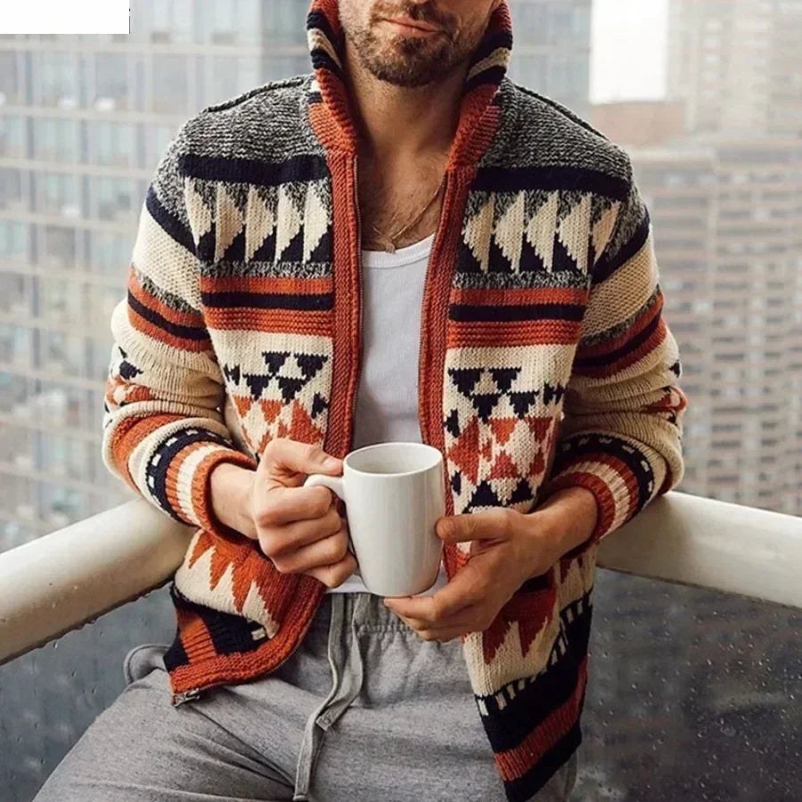 ROWAN GEOMETRIC CARDIGAN