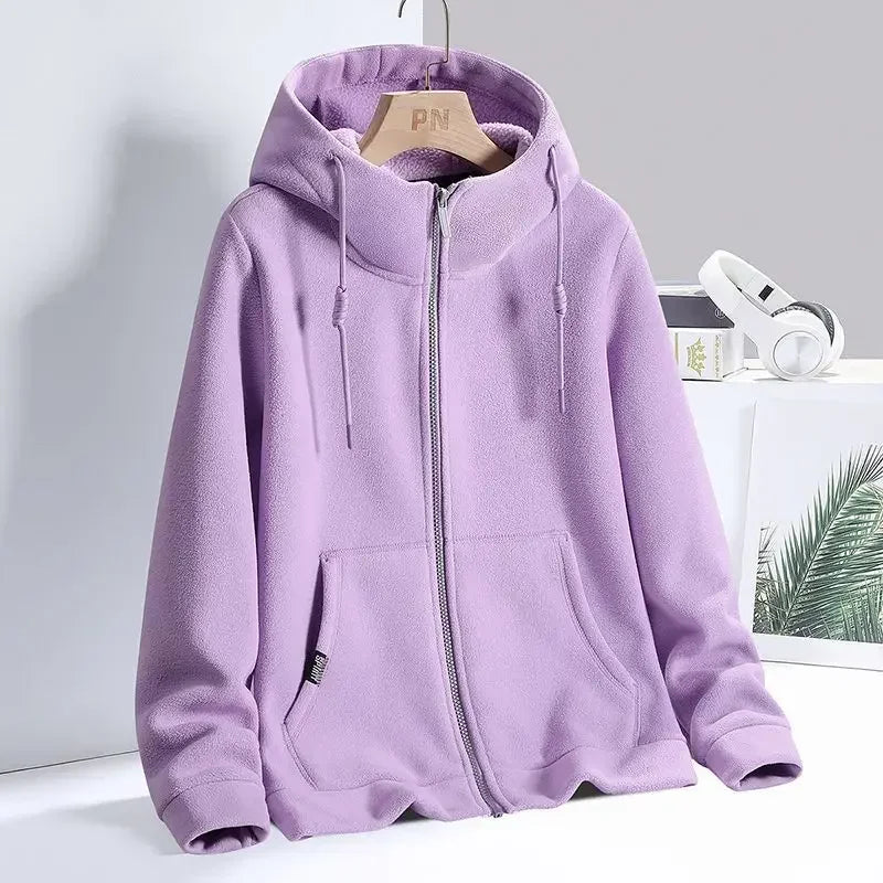 Hoodie Klara com fecho de correr
