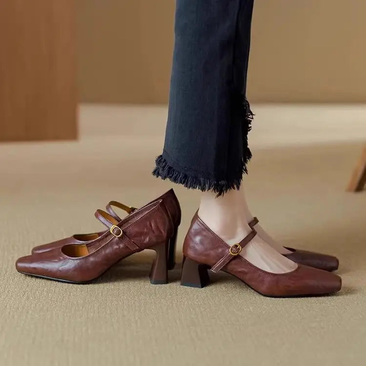 ELARA GENUINE LEATHER HEELS
