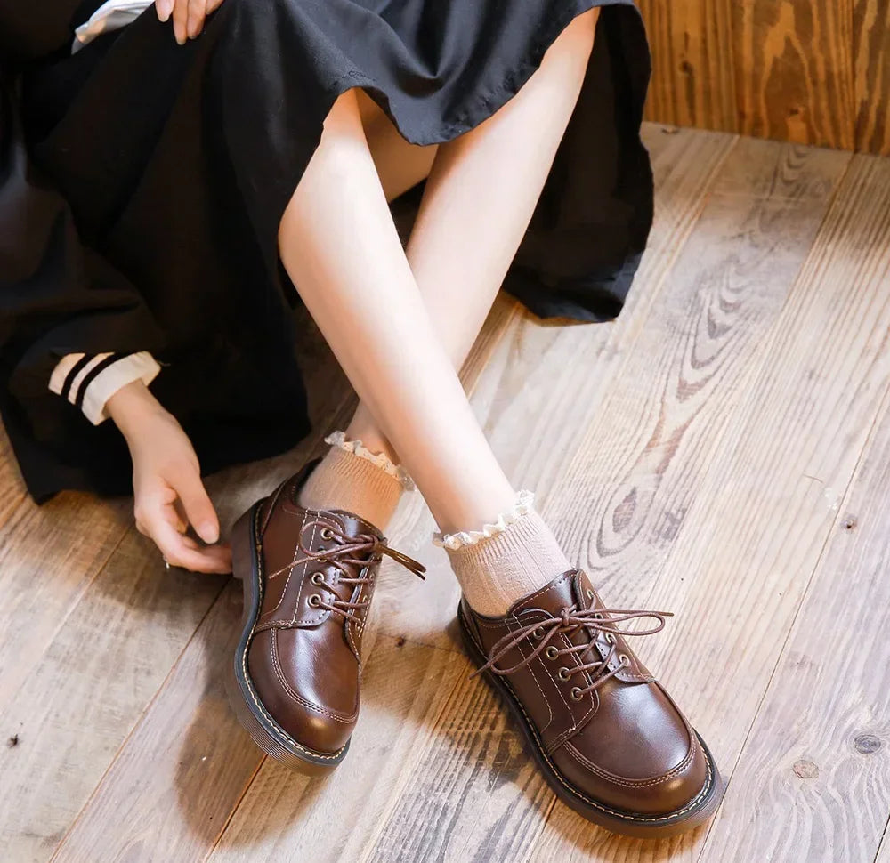 ELORA GENUINE LEATHER OXFORD SHOES