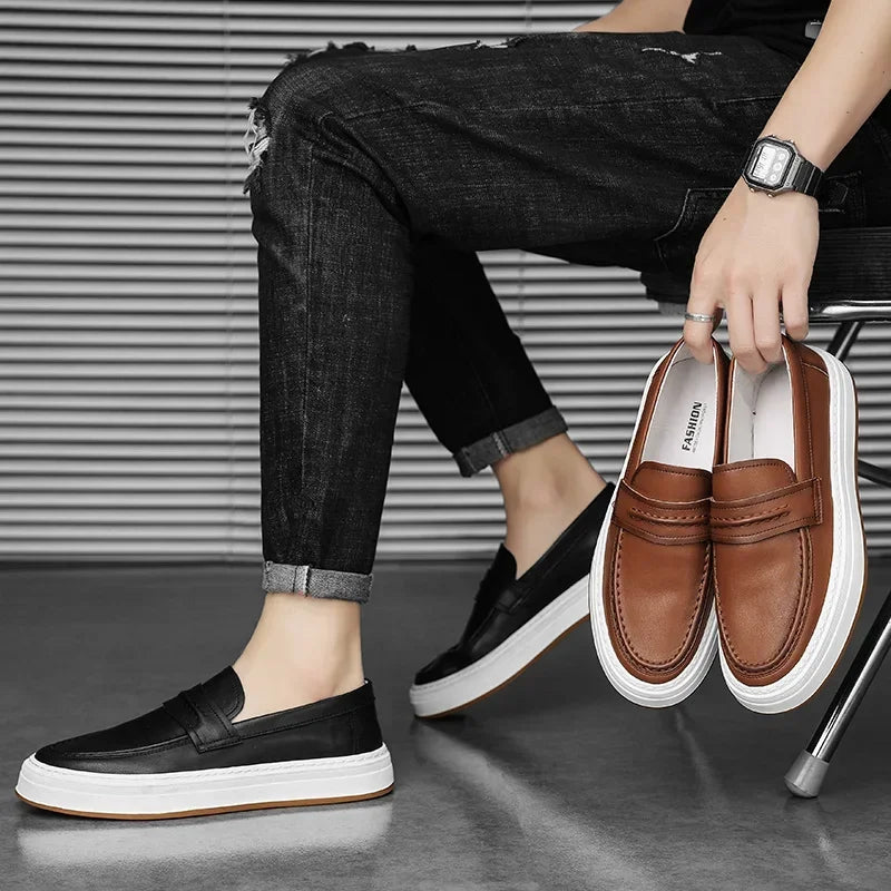 Mocasines Moico de cuero genuino