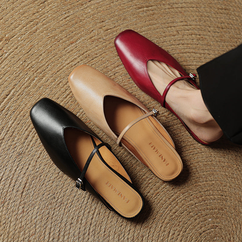 Mules Virela in vera pelle