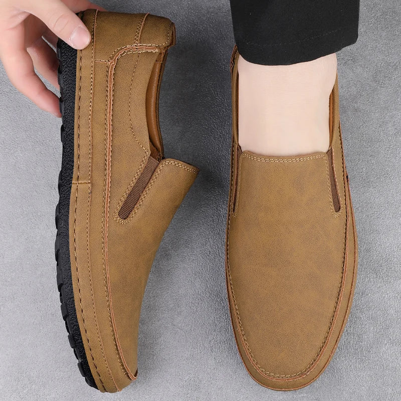 Larvis loafers i ægte læder