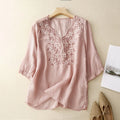 Jasmine bomuldsblandingsbluse