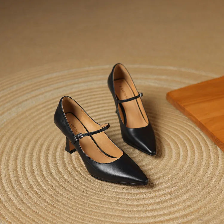 Tacones Samara de cuero genuino
