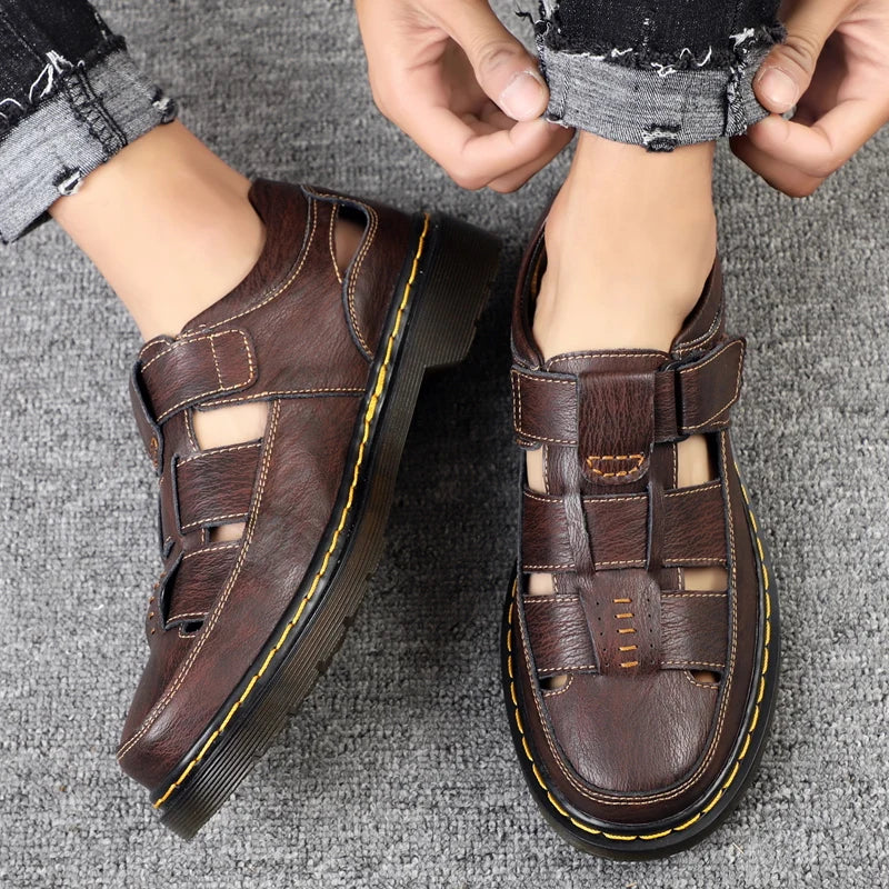 Sandalias Travi de cuero genuino