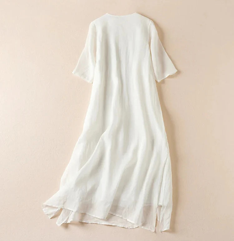 Vestido de lino Lunaria