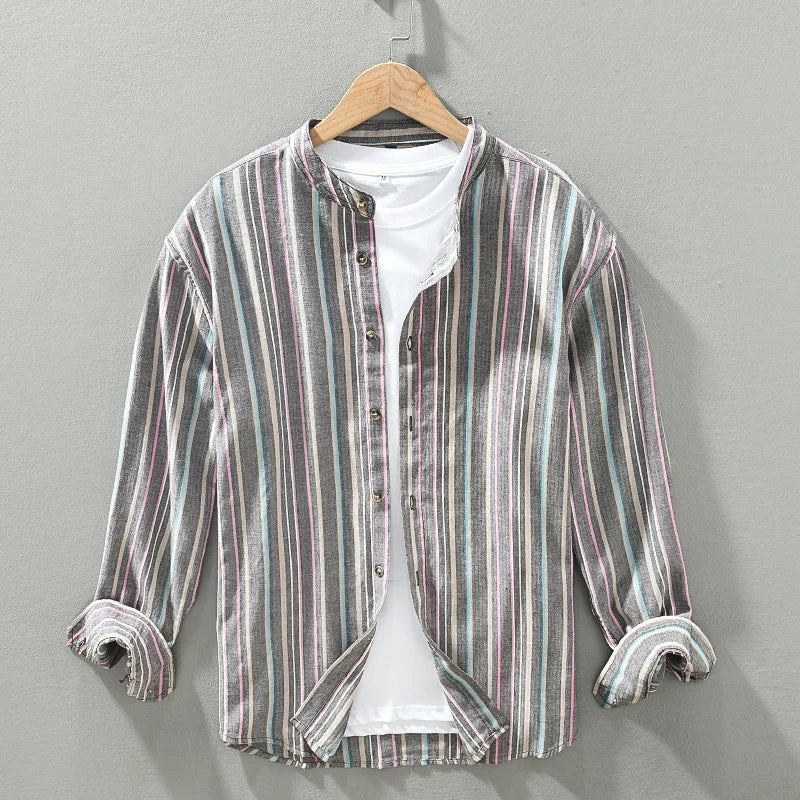 Chemise Alfonso en coton et lin