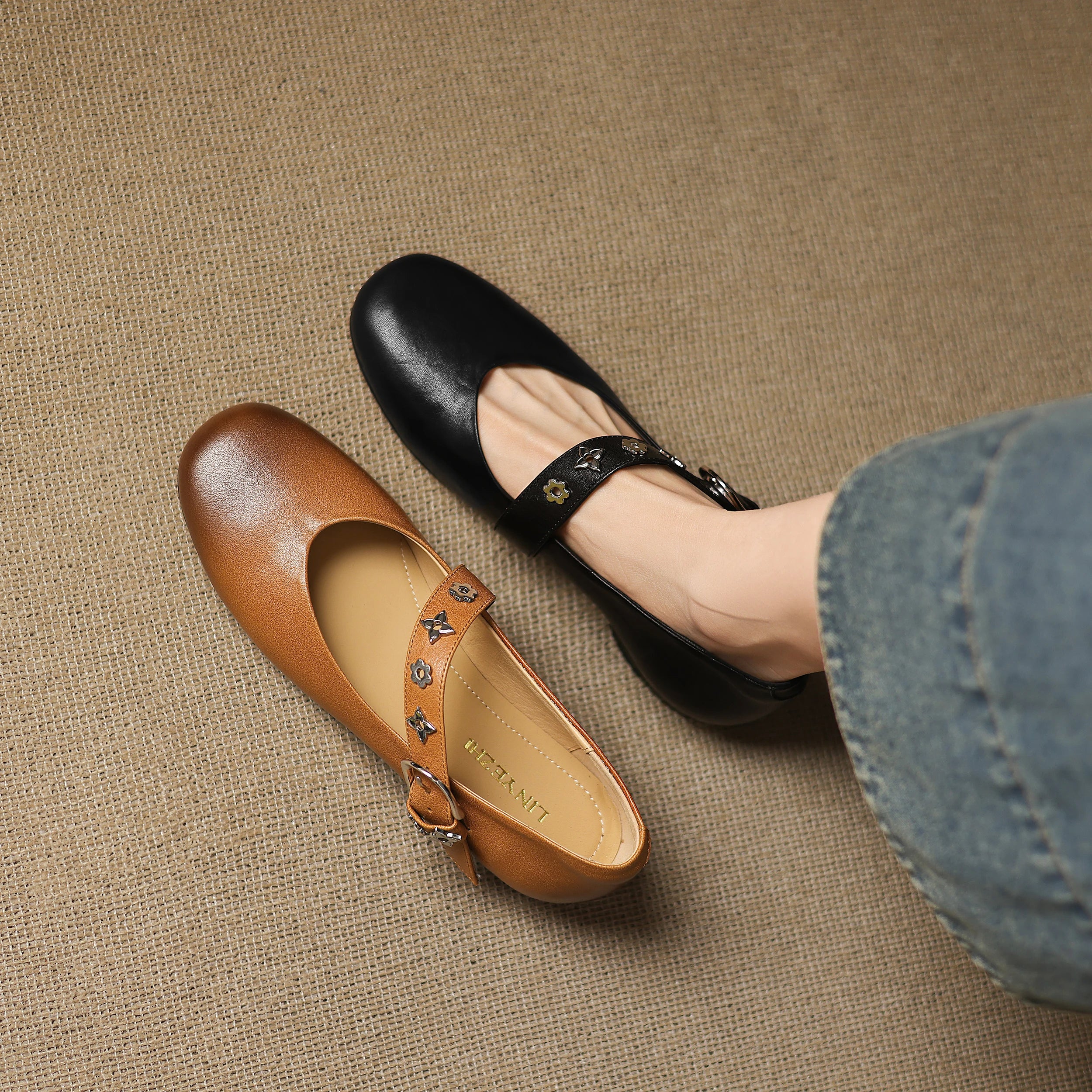 OPHIRA GENUINE LEATHER FLATS