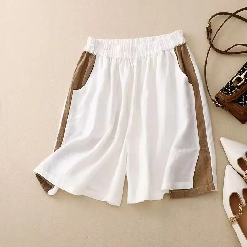 Maribel shorts i bomull och linne