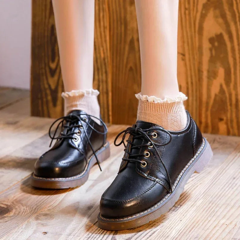 ELORA GENUINE LEATHER OXFORD SHOES