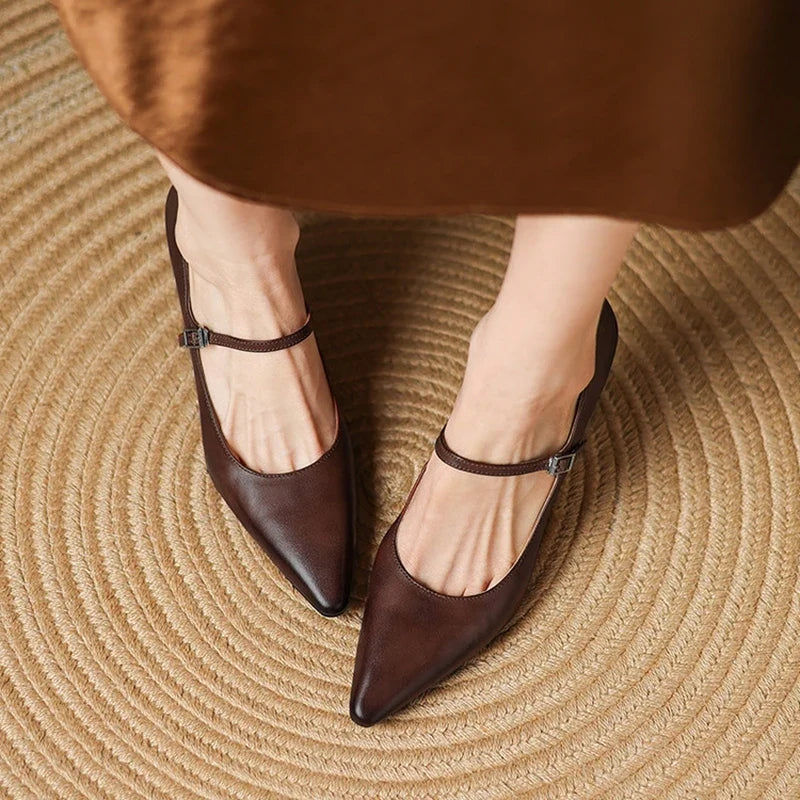 Tacones Samara de cuero genuino