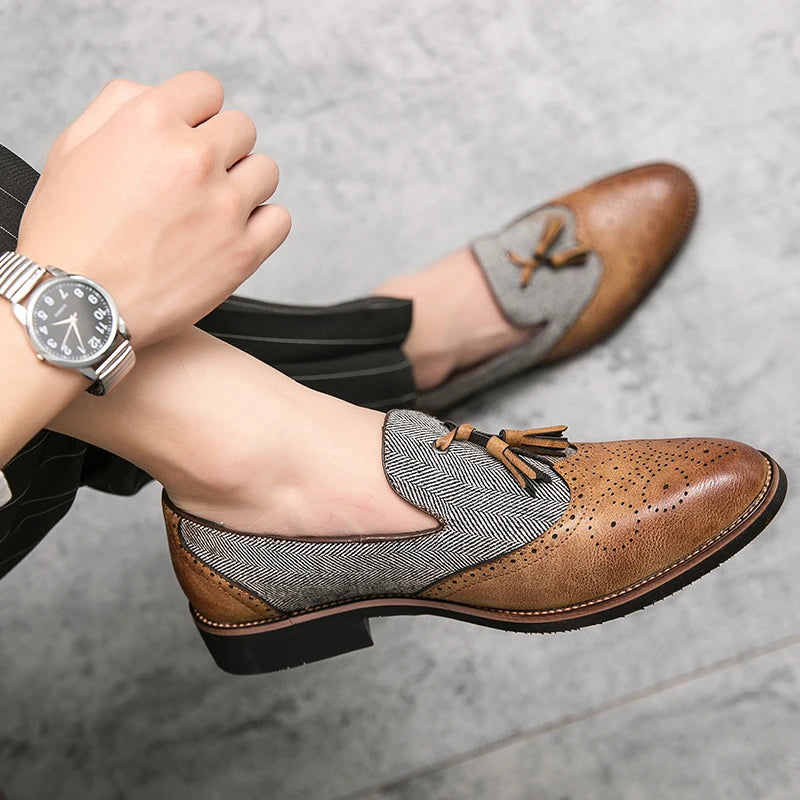 MATTEO HERRINGBONE LOAFERS