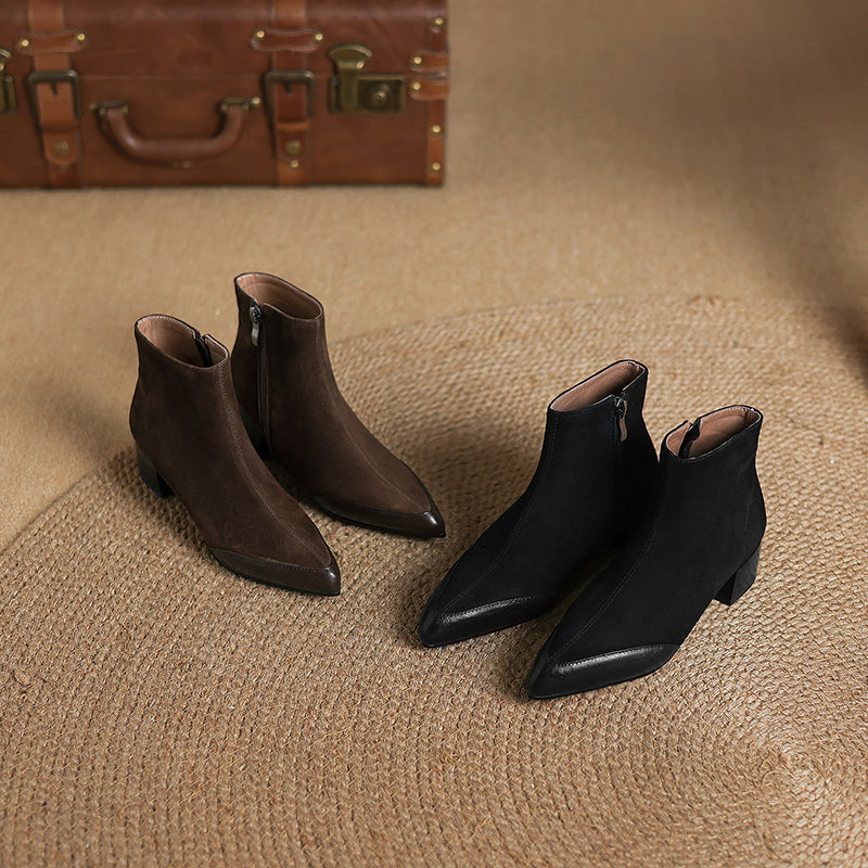 Botins Evie em Camurça Genuína