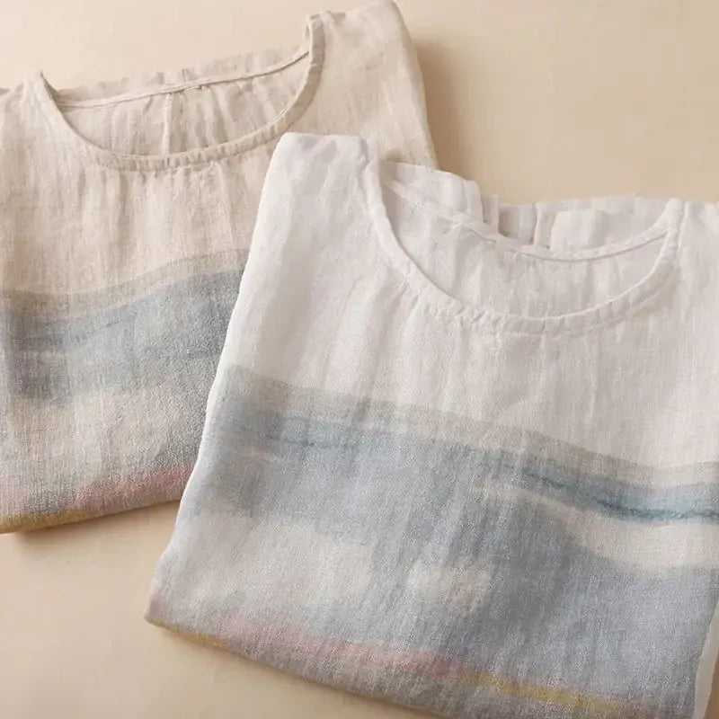 Blusa Suncrest in cotone e lino
