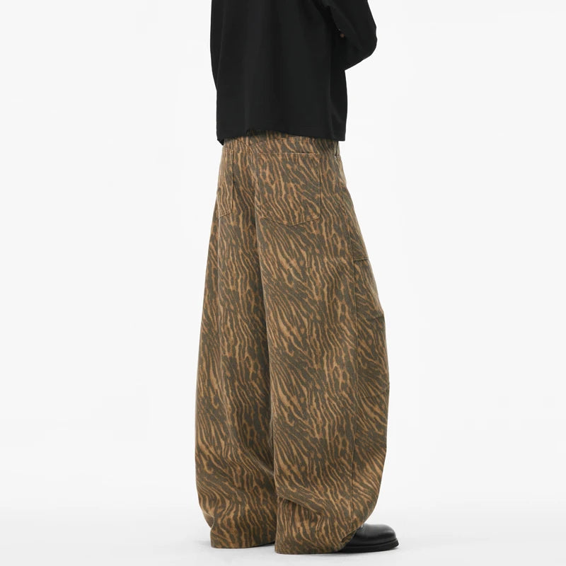 SAVINE ANIMAL-PRINT CARGO TROUSERS