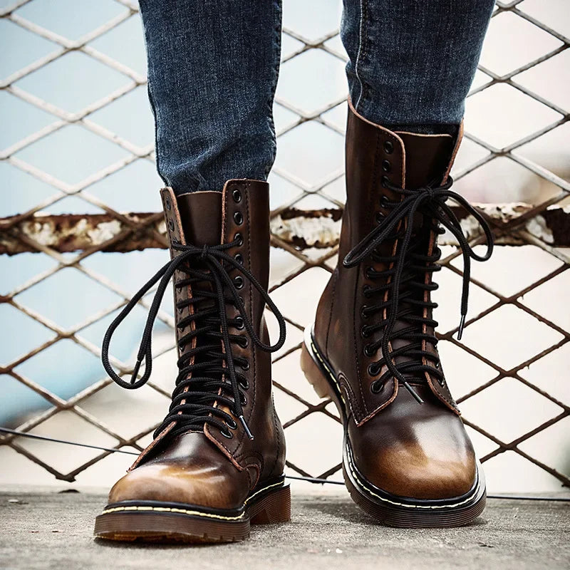 Botas Valerio em pele flor