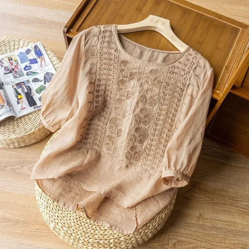 Blusa in lino Maeve