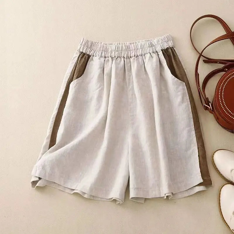 Maribel shorts i bomull och linne