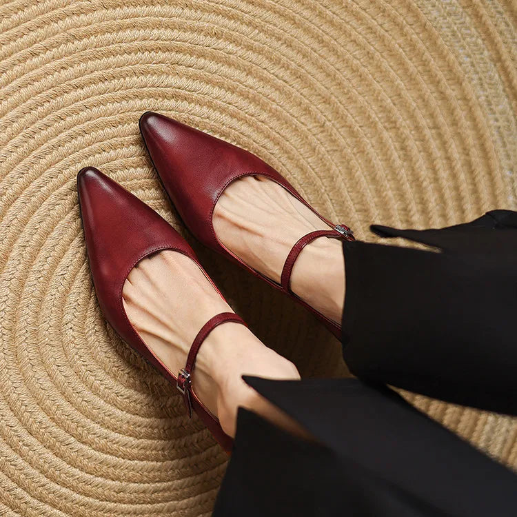 Tacones Samara de cuero genuino