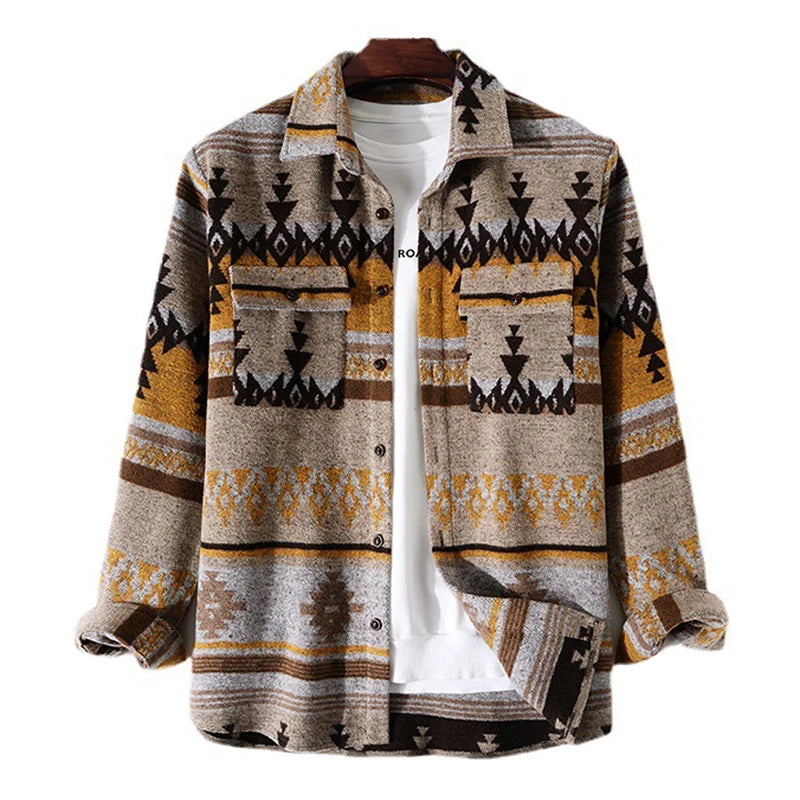 BRENNAN GEOMETRIC OVERSHIRT
