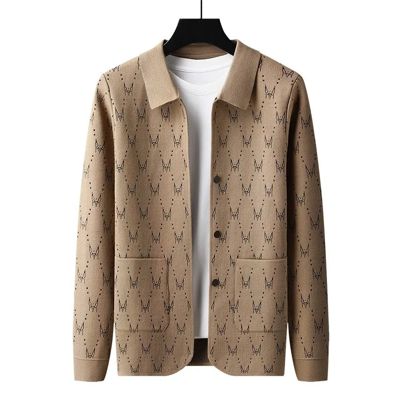Motif Wool Cardigan