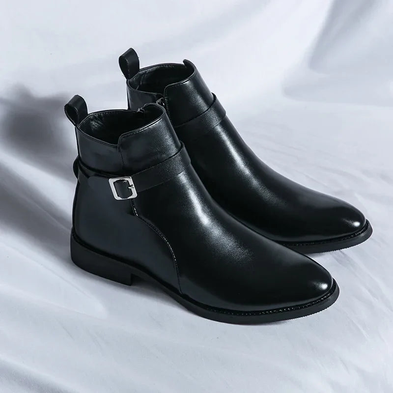 Bottines Chelsea Sergio en cuir véritable