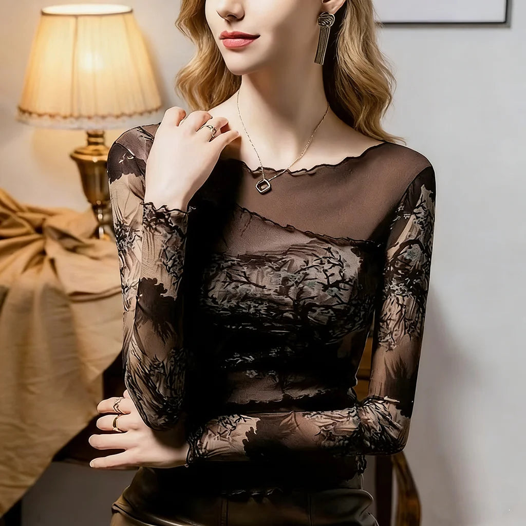 LISETTE VINTAGE MESH TOP
