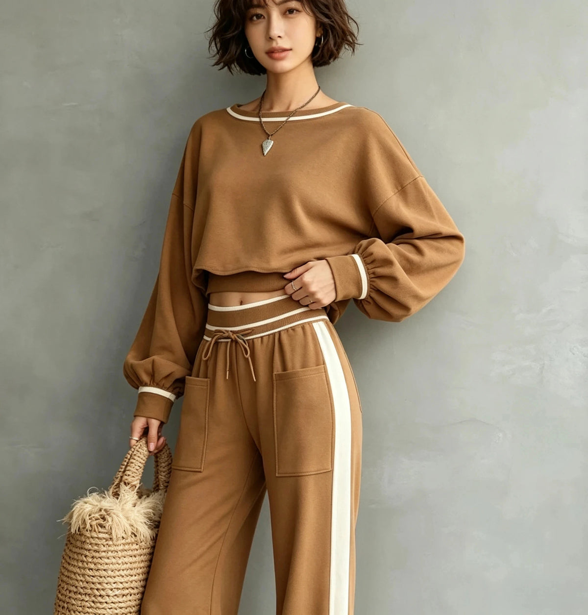 AMANDINE CONTRAST LOUNGE SET