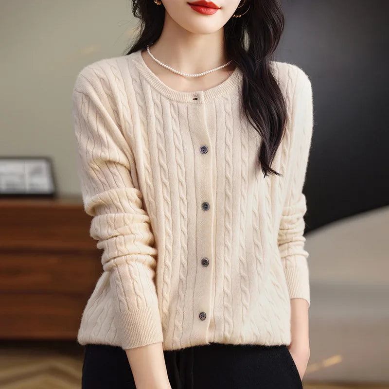 Cardigan en maille torsadée Veronica