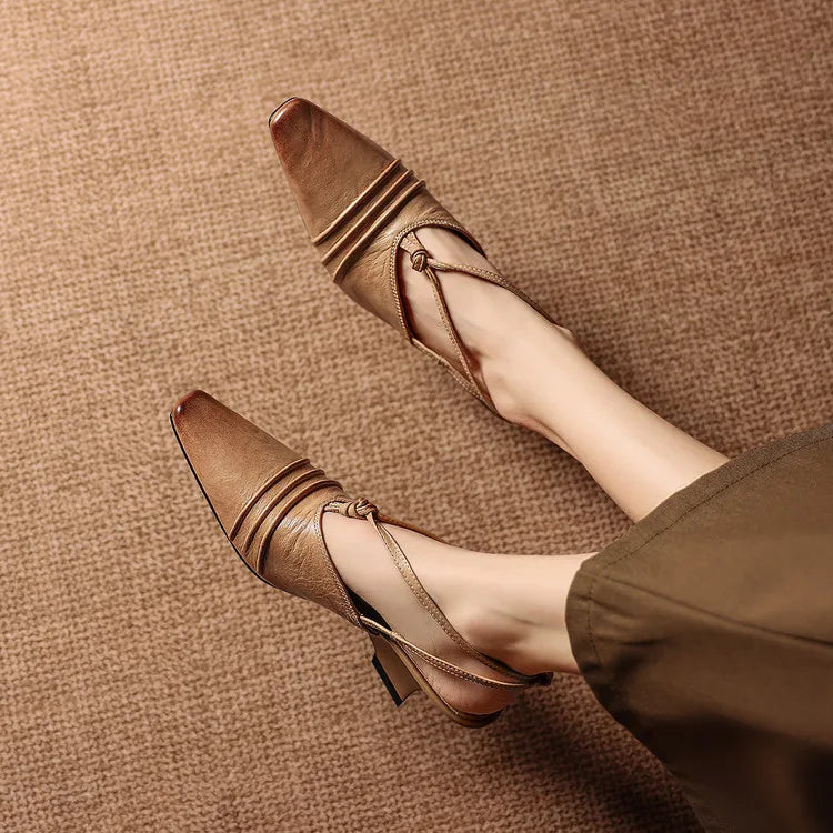 VARENA GENUINE LEATHER HEELS