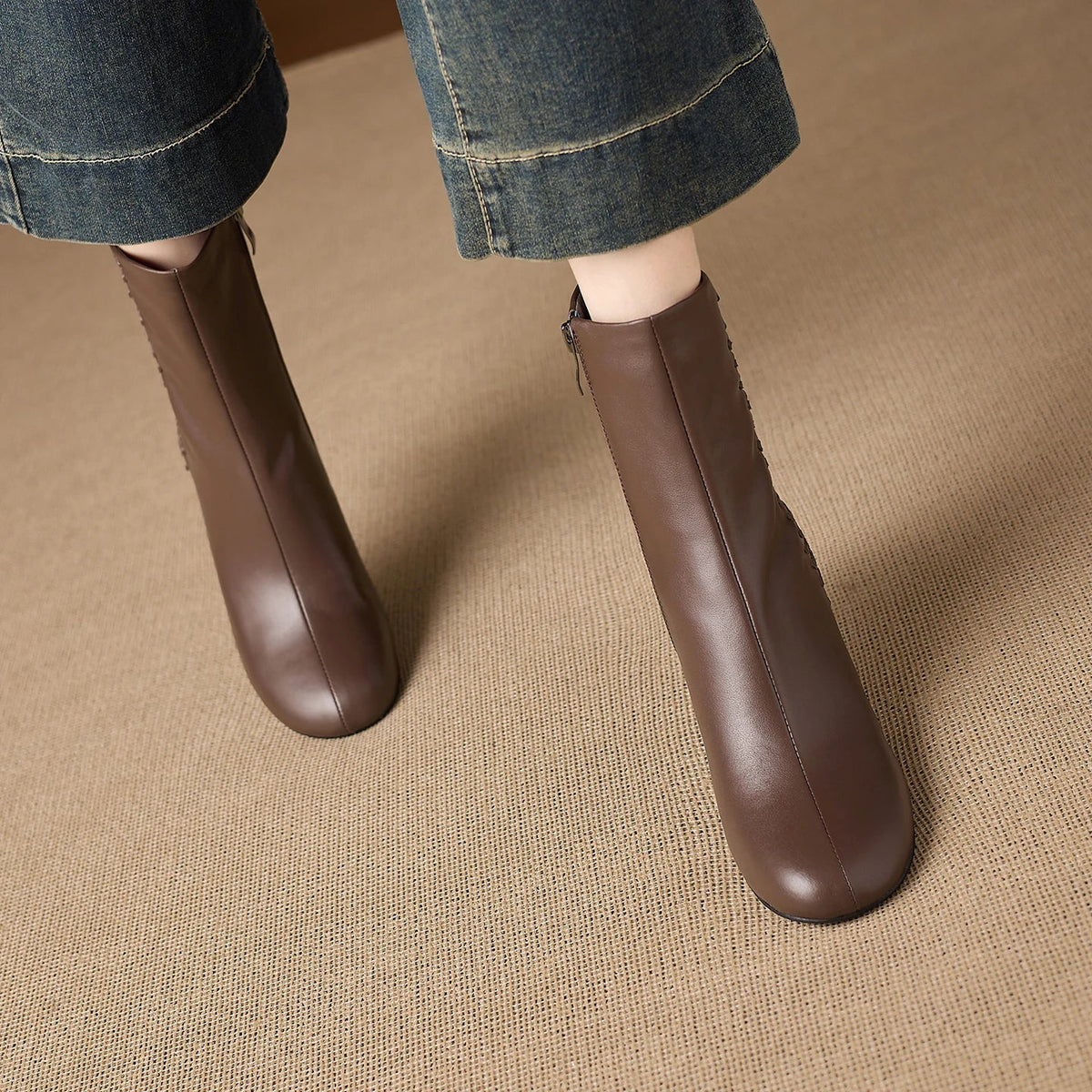 Aylan Stiefeletten mit Stilettoabsatz aus echtem Leder