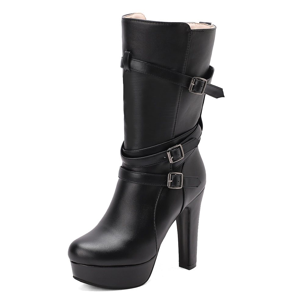 Vivienne Stiefel bis zur Mitte der Wade