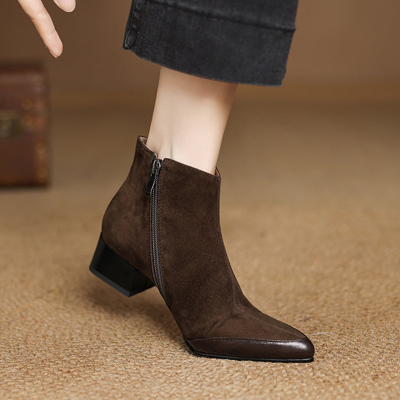 Botins Evie em Camurça Genuína