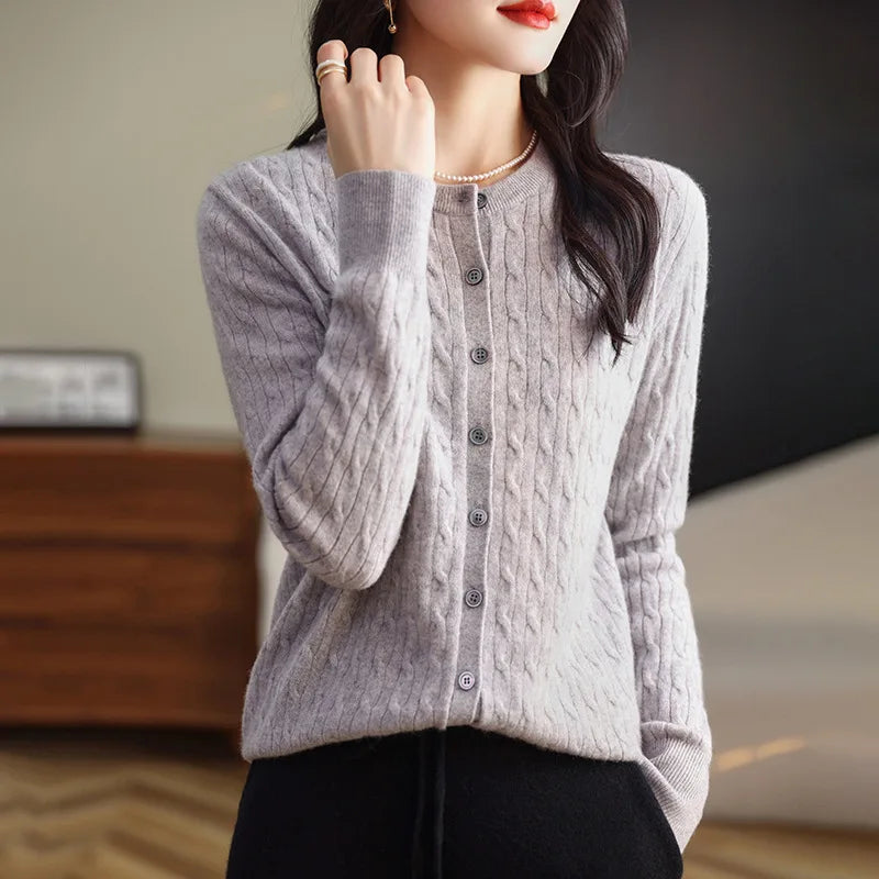 Cardigan en maille torsadée Veronica