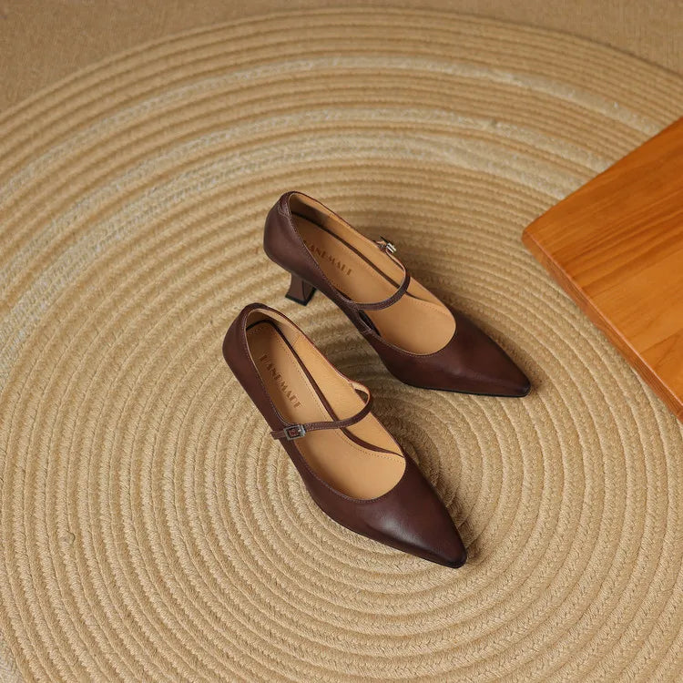 Tacones Samara de cuero genuino