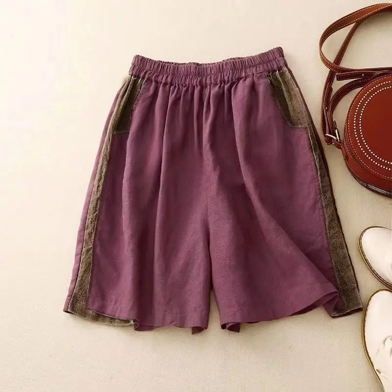 Maribel shorts i bomull och linne