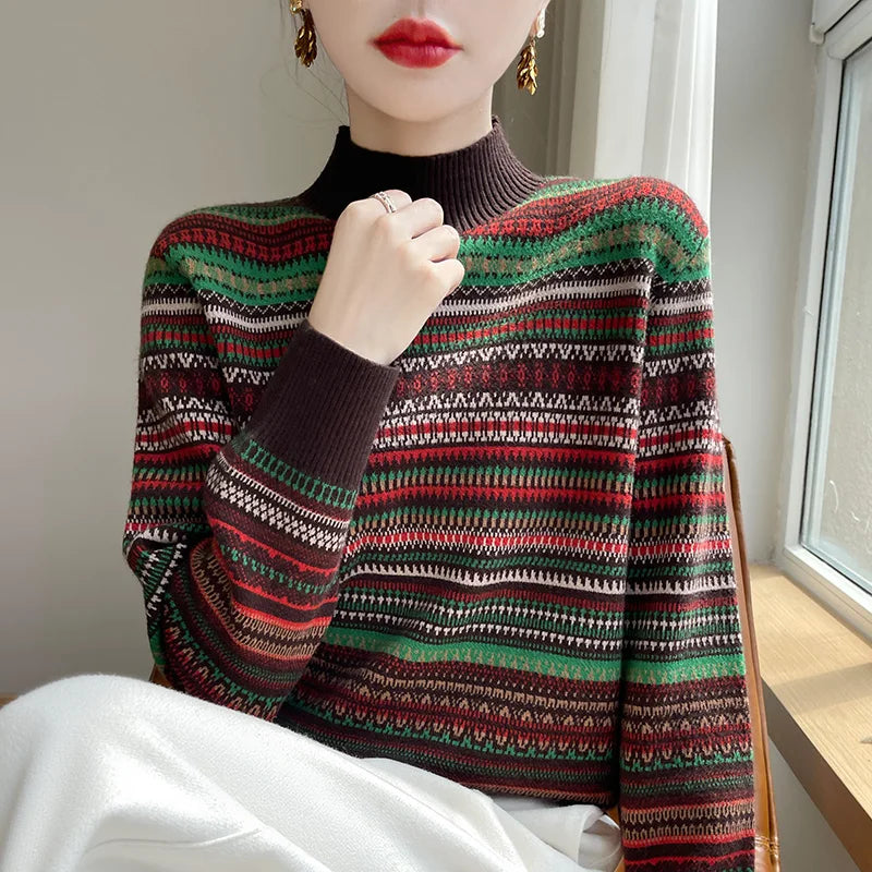 Maglione a righe in lana Elysia