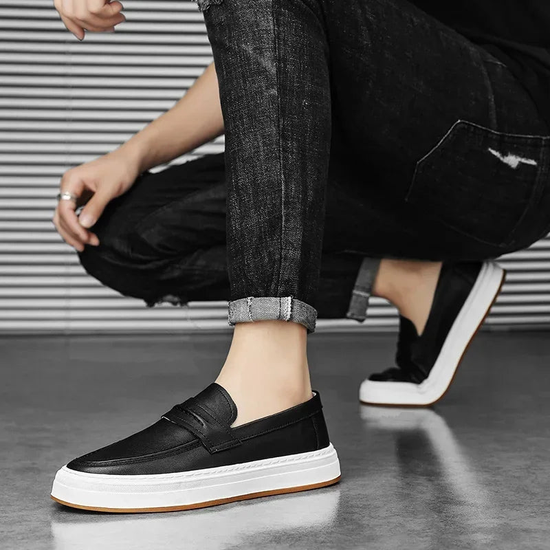 Mocasines Moico de cuero genuino