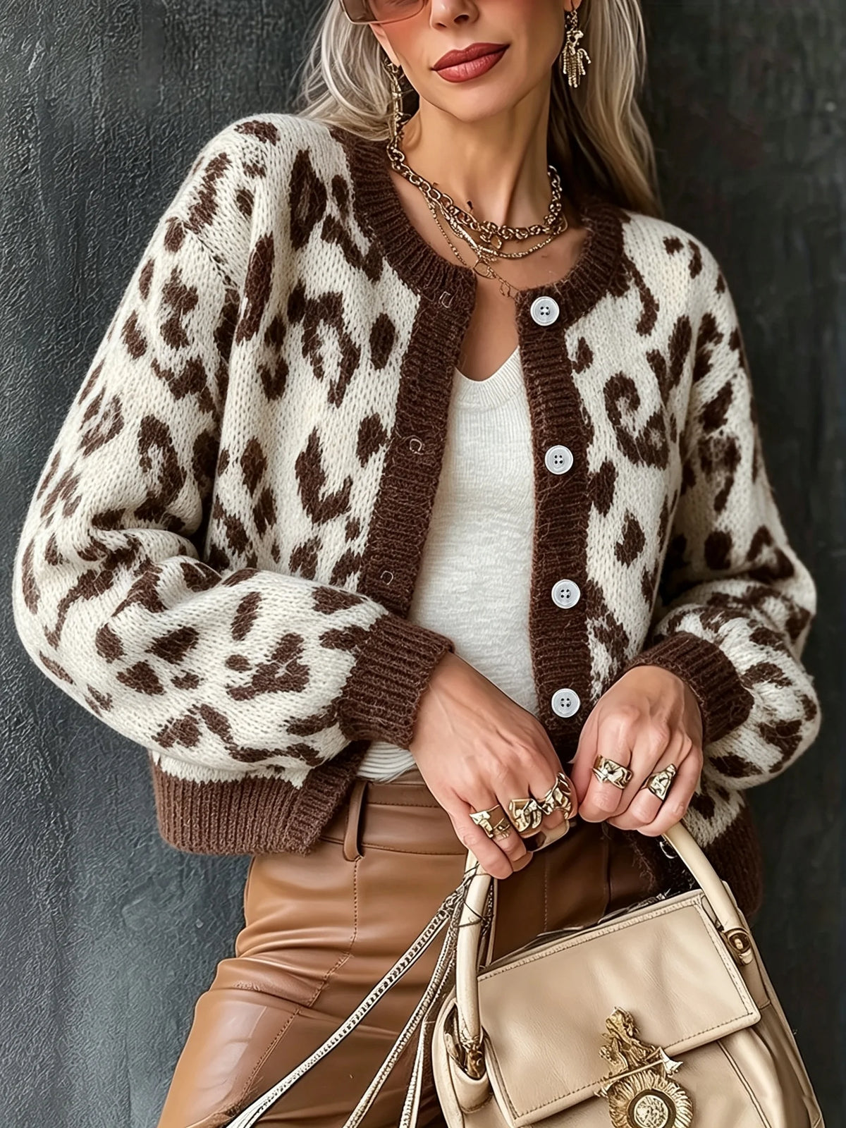 CAMILLE LEOPARD CARDIGAN
