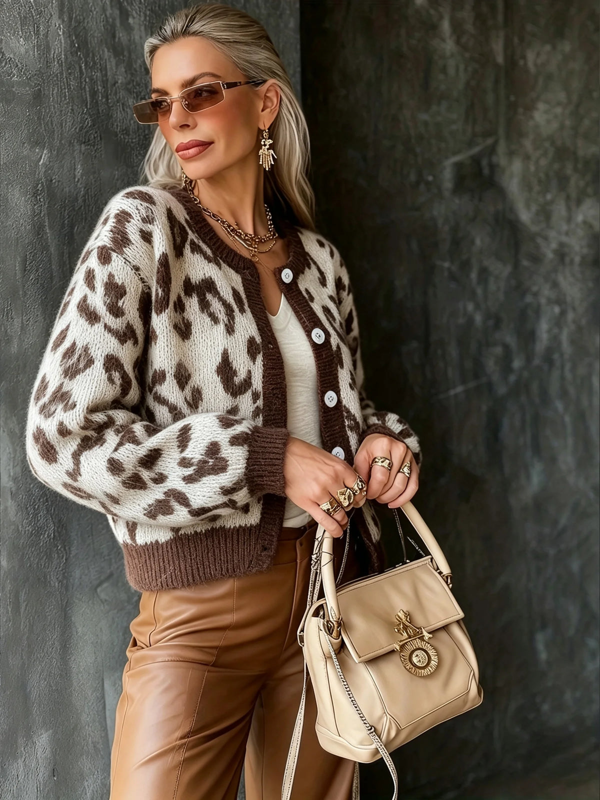 CAMILLE LEOPARD CARDIGAN