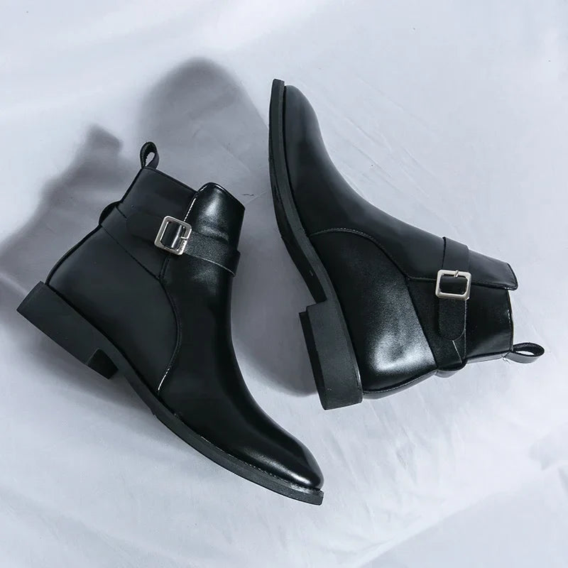 Bottines Chelsea Sergio en cuir véritable